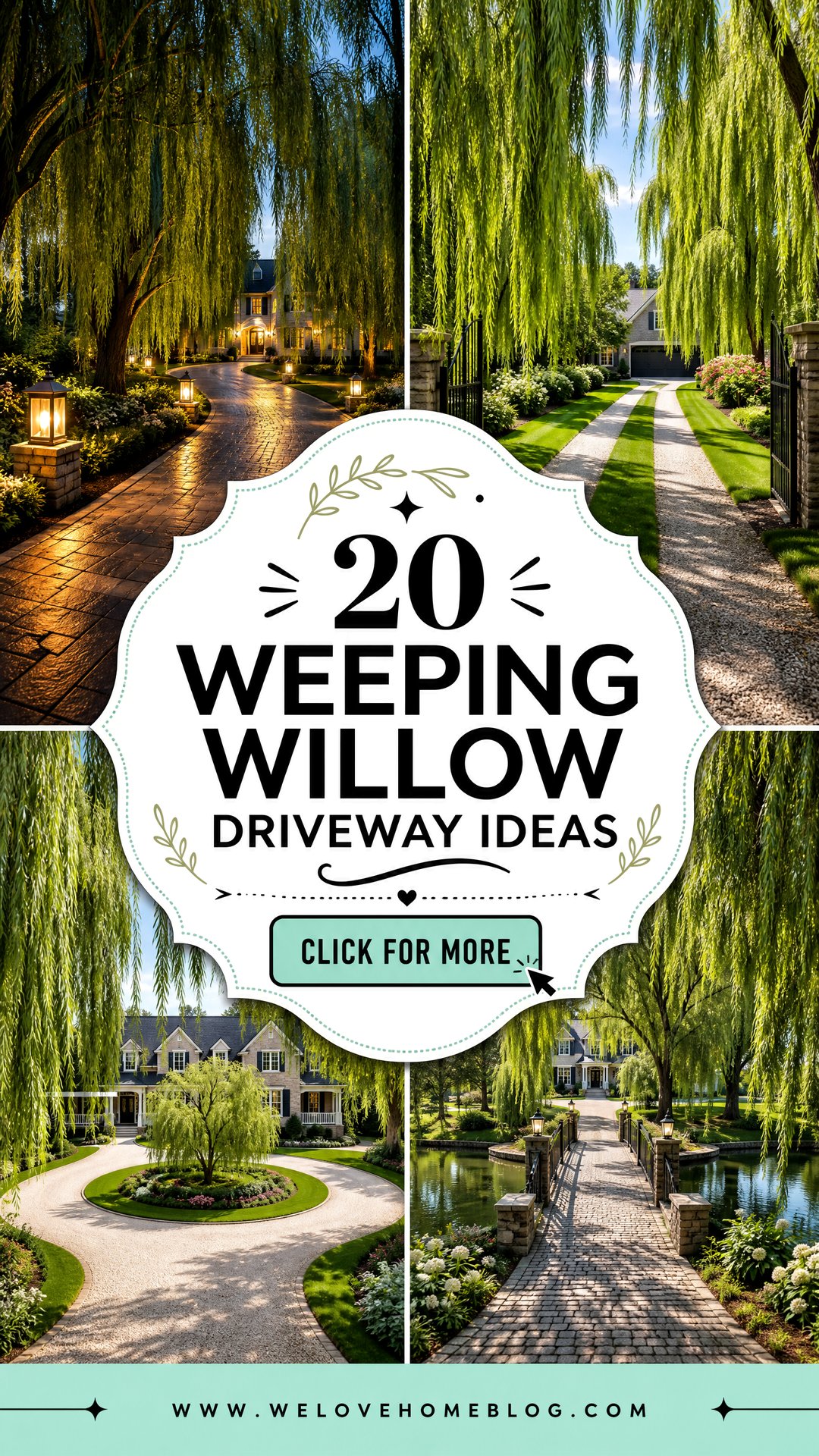 20 Weeping Willow Driveway Ideas for a Dreamy Home Entrance - 20 Weeping Willow Driveway Ideas for a Dreamy Home Entrance