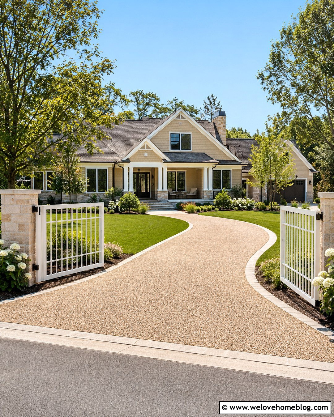 White Aluminum Driveway Gate - 25 White Driveway Gate Ideas