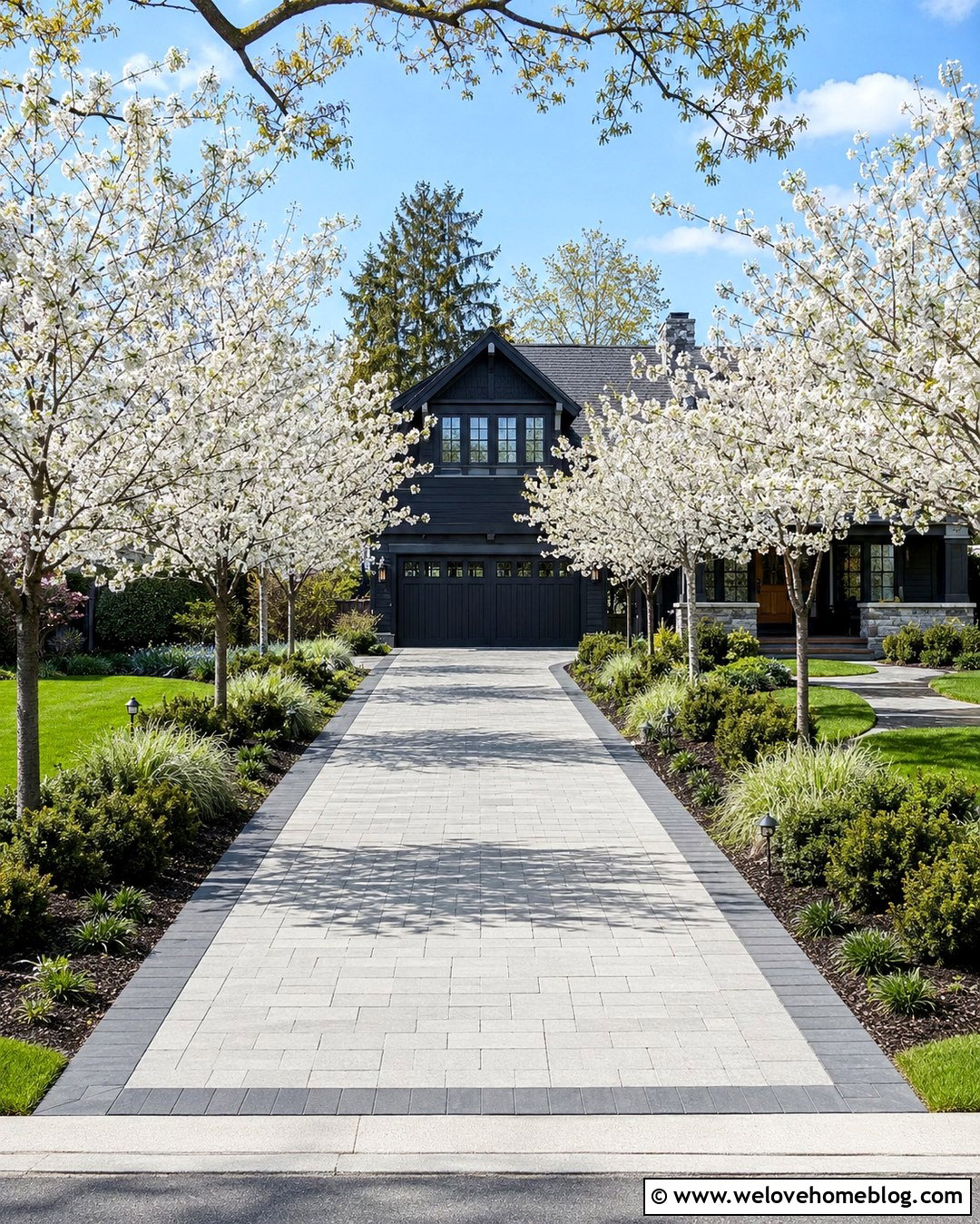 White Cherry Blossom Driveway - 20 cherry blossom driveway ideas