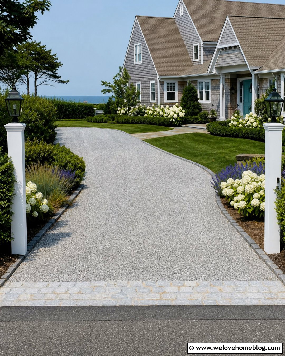 White Driveway Entrance Lamp Posts - 20 driveway entrance lamp post ideas