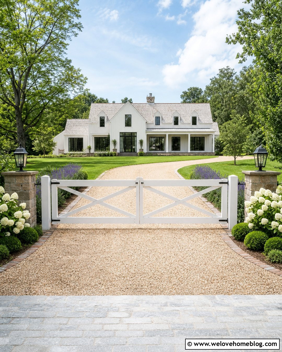 White Farmhouse Privacy Gate - 30 privacy gates driveway entrance ideas