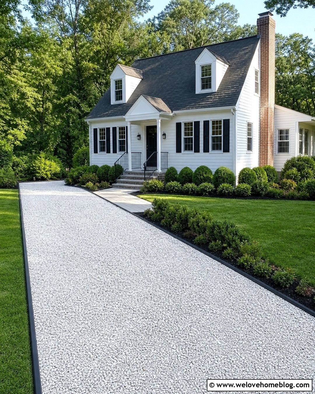 White Gravel Driveway With Black Plastic Edging - 35 Gravel Driveway Cheap Ideas