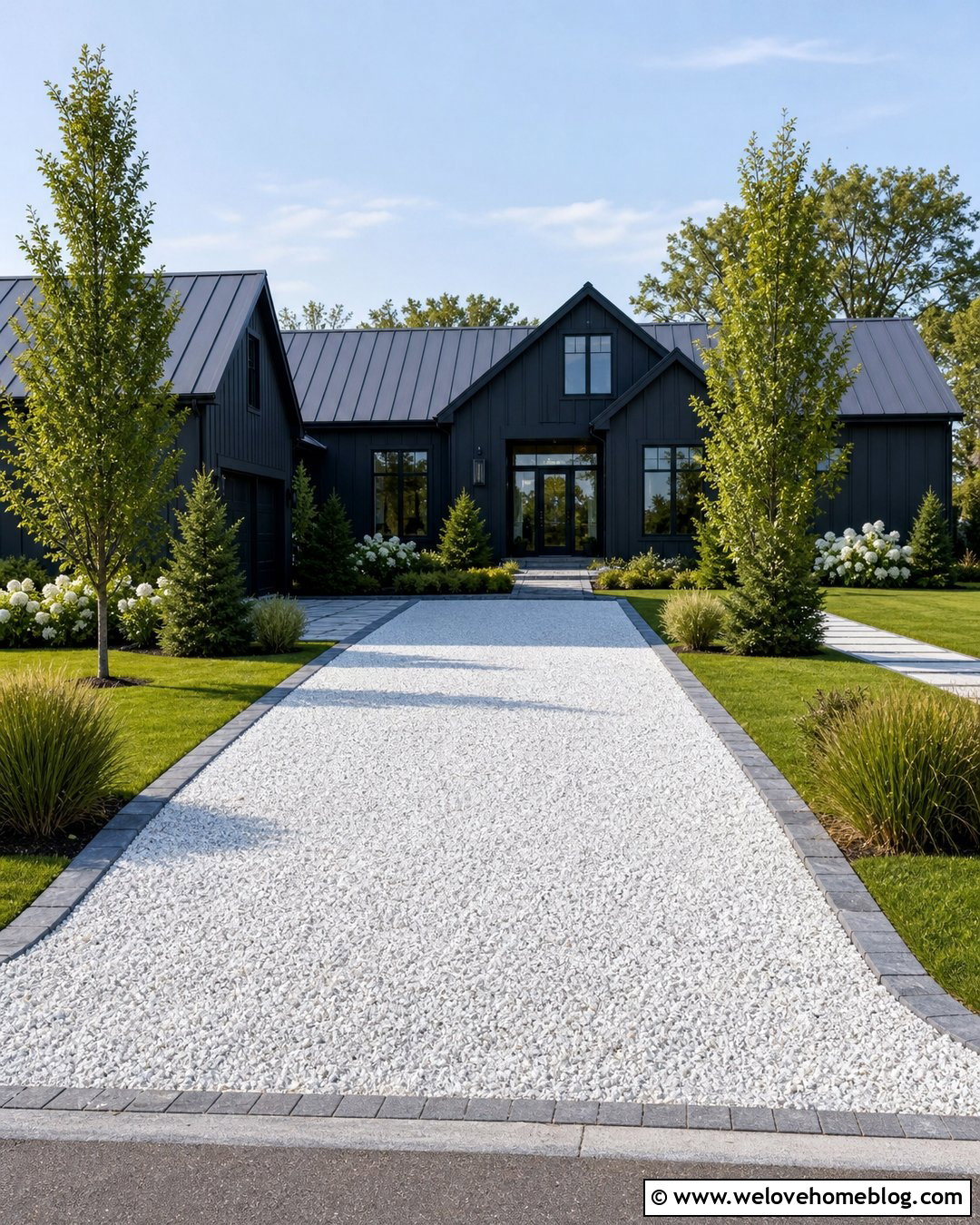 White Gravel Ecogrid Driveway - 20 Ecogrid Driveway Ideas