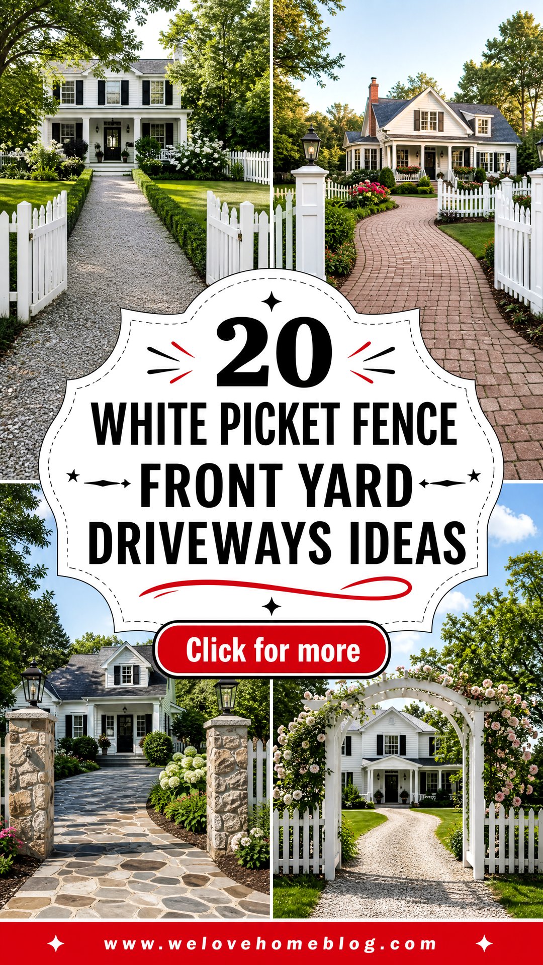 20 White Picket Fence Front Yard Driveways Ideas to Love - 20 White Picket Fence Front Yard Driveways Ideas to Love