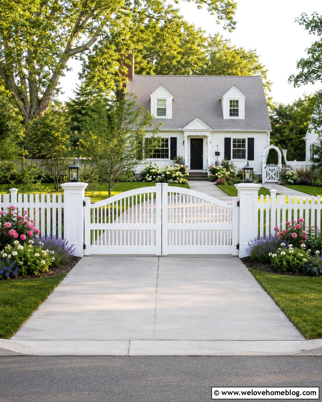 White Picket Gate And Fence