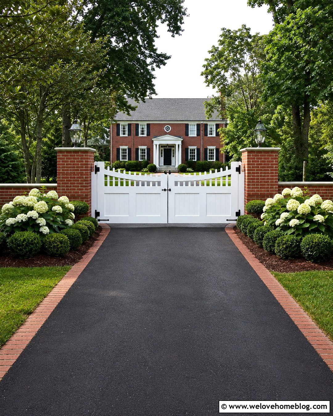 White Plastic Driveway Gate With Brick Pillars - 20 plastic gates for driveways ideas