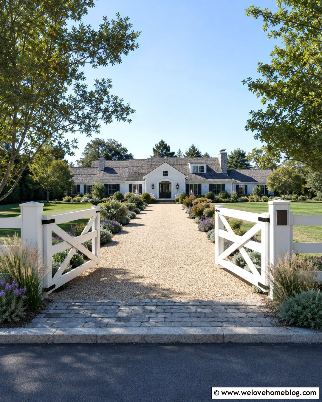 White Ranch Driveway Gate - 20 front entrance gates driveways ideas