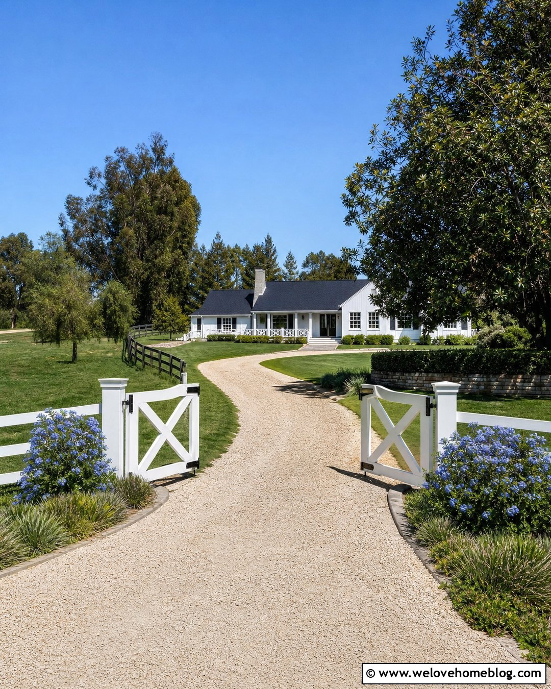 White Ranch Driveway Gate - 20 Ranch Driveway Gate Ideas