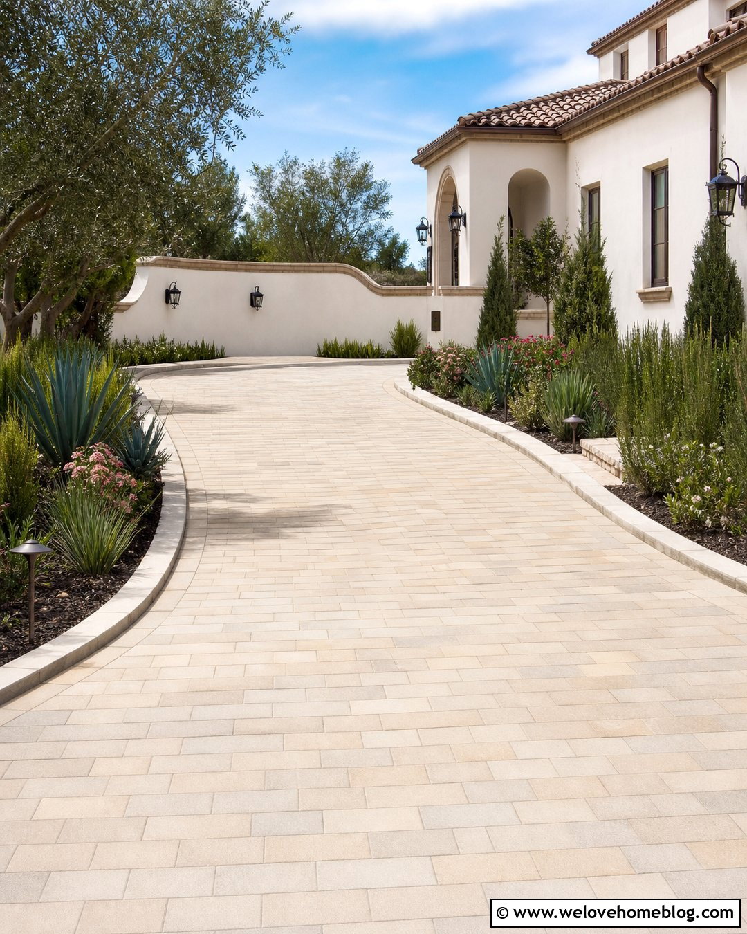 White Stucco Retaining Wall At End Of Driveway - 20 Retaining Wall At End Of Driveway Ideas