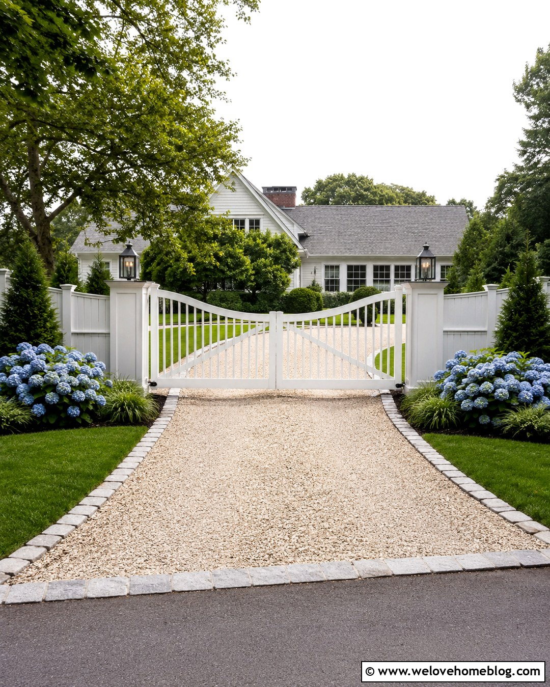 White Vinyl Driveway Gate - 20 Driveway Entry Gates Ideas