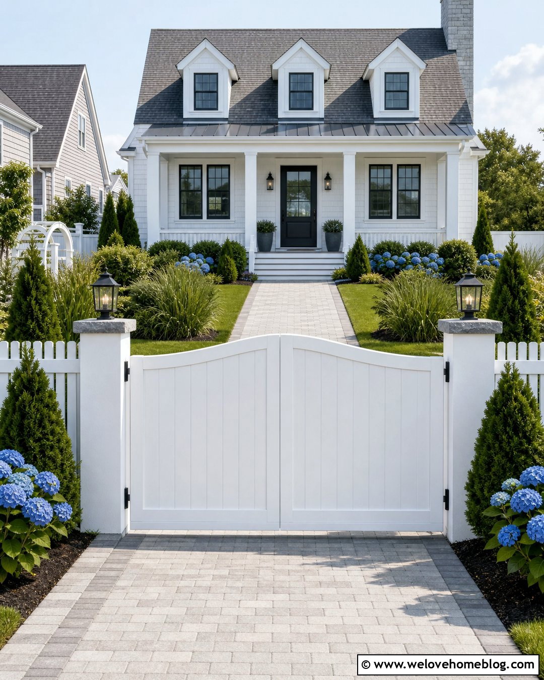 White Vinyl Privacy Gate - 30 privacy gates driveway entrance ideas