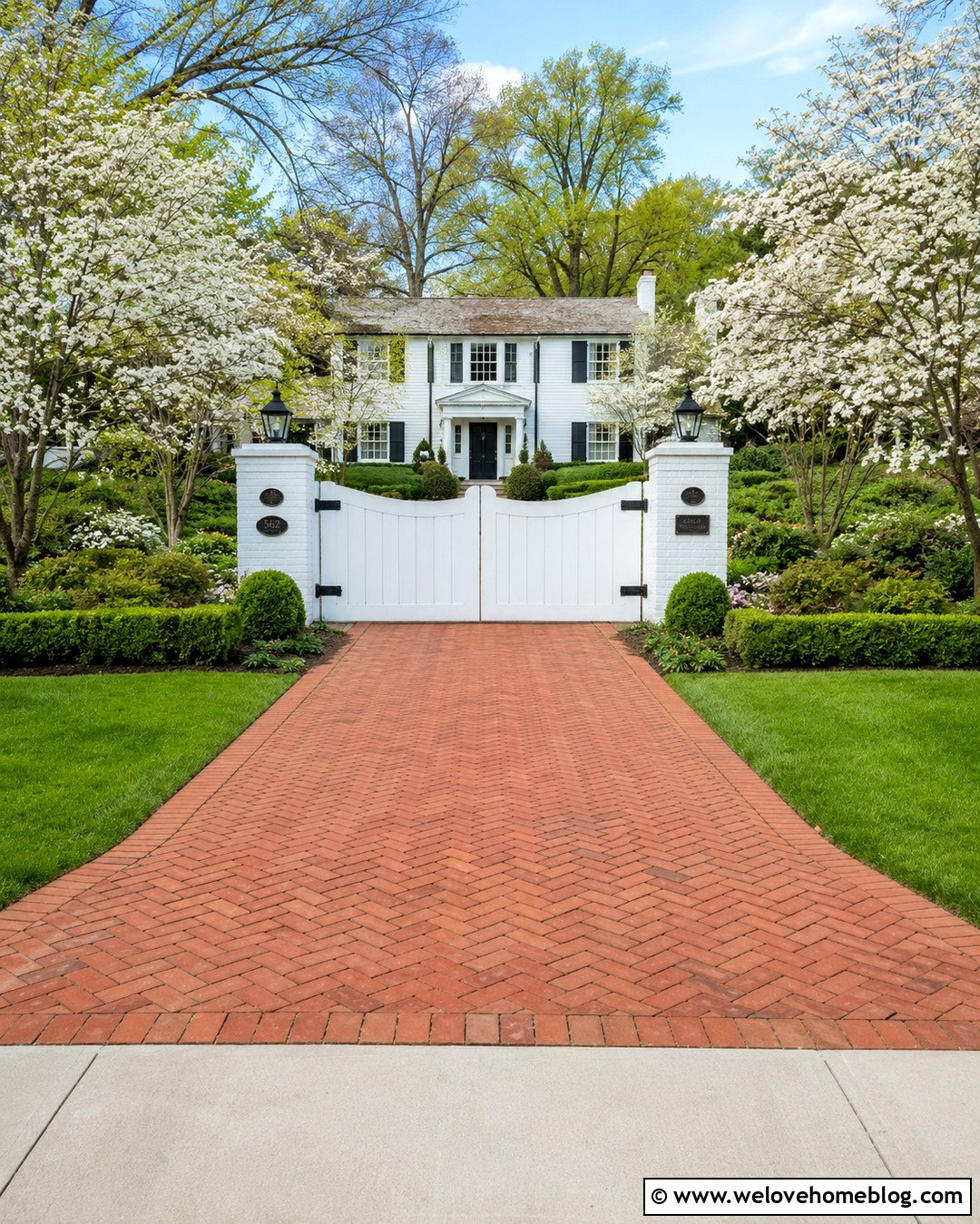 White Wood Driveway Gate - 20 wood gate driveway ideas