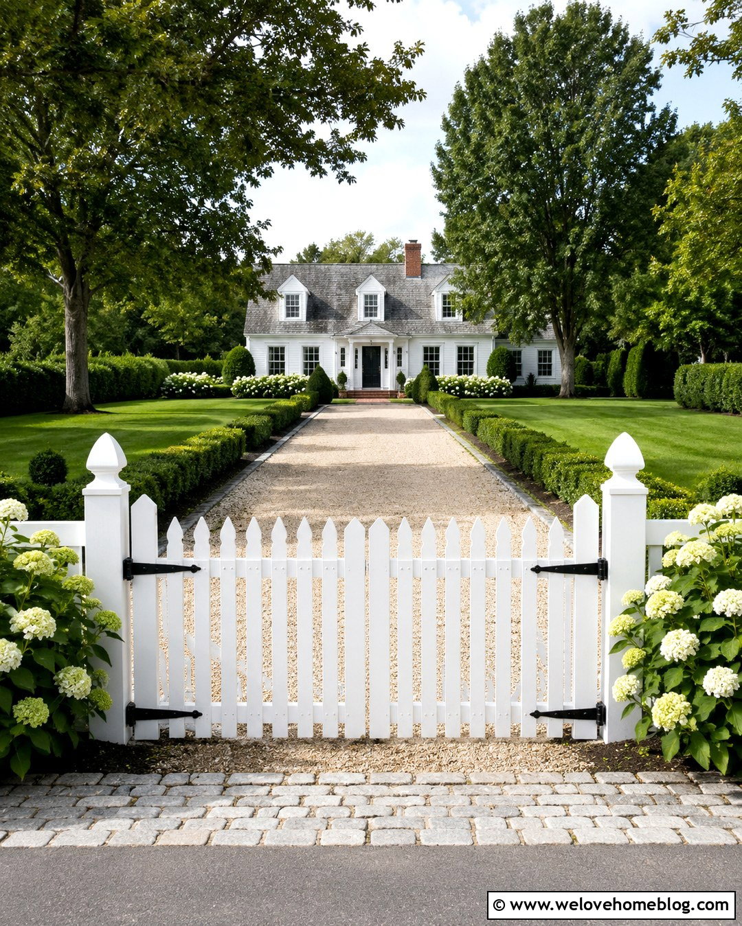 White Wood Picket Fence Driveway Gate - 20 Picket Fence Driveway Gate Ideas