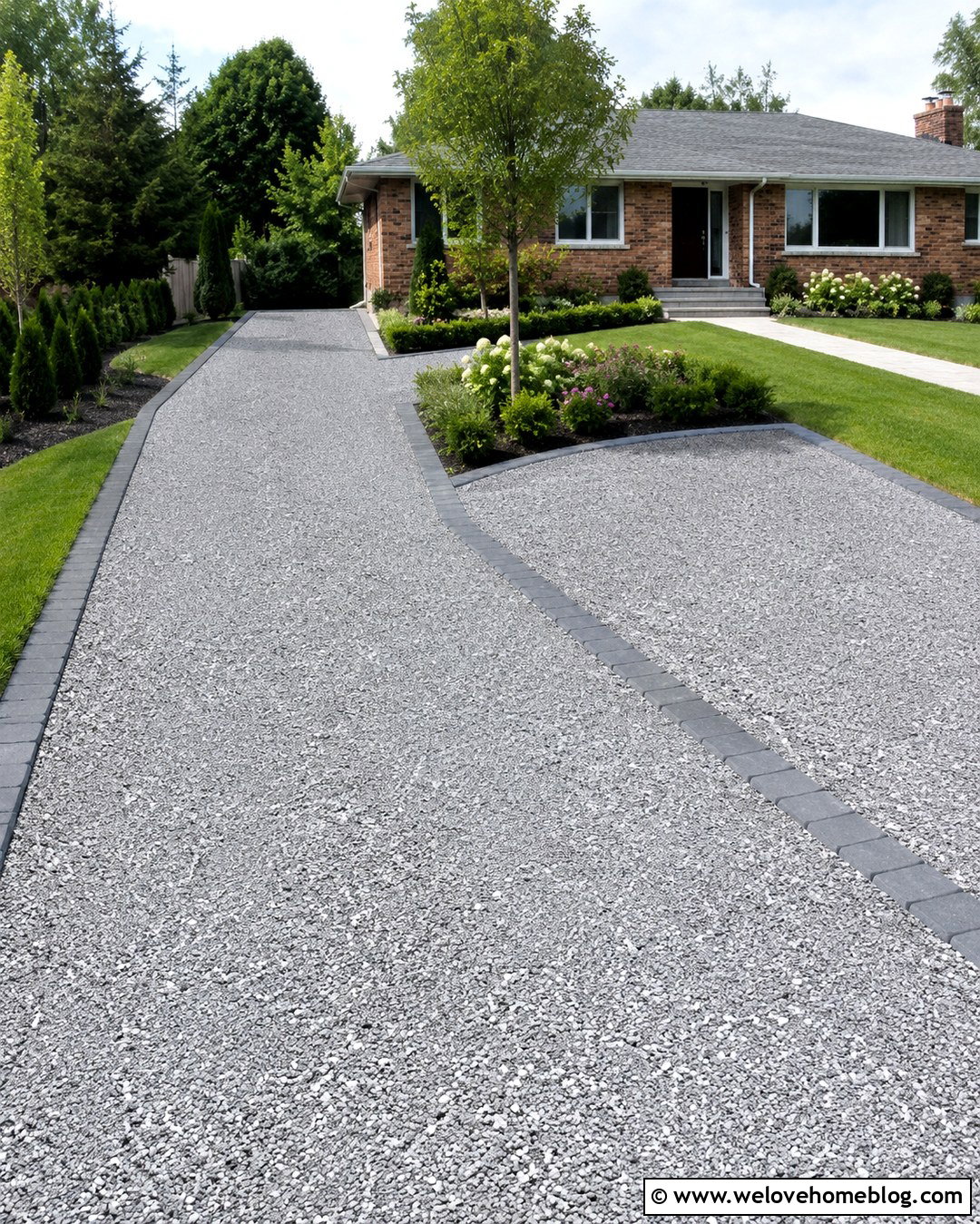 Wide Crusher Run Driveway With Parking Pad - 20 Crusher Run Driveway Ideas