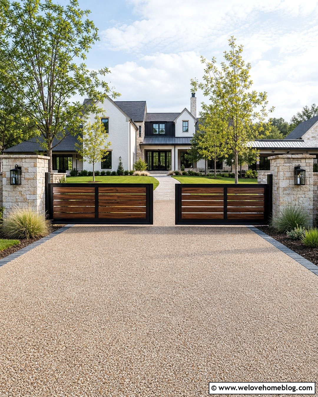 Wide Driveway Gate - 45 Driveway Gate Ideas