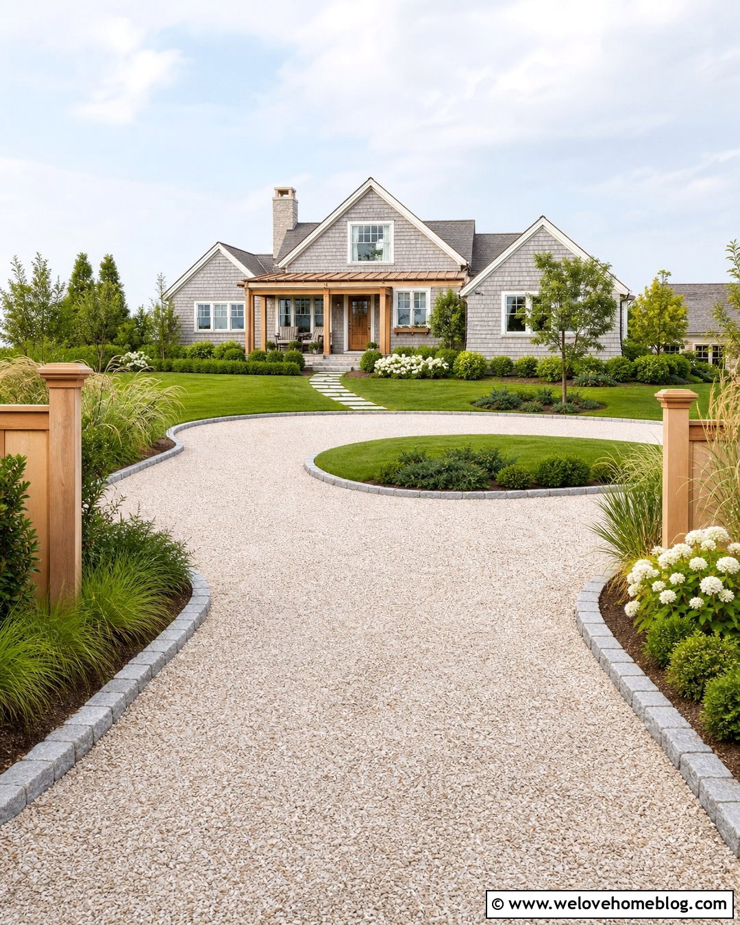 Wide Driveway With Coastal Landscaping - 20 wide driveway landscaping ideas