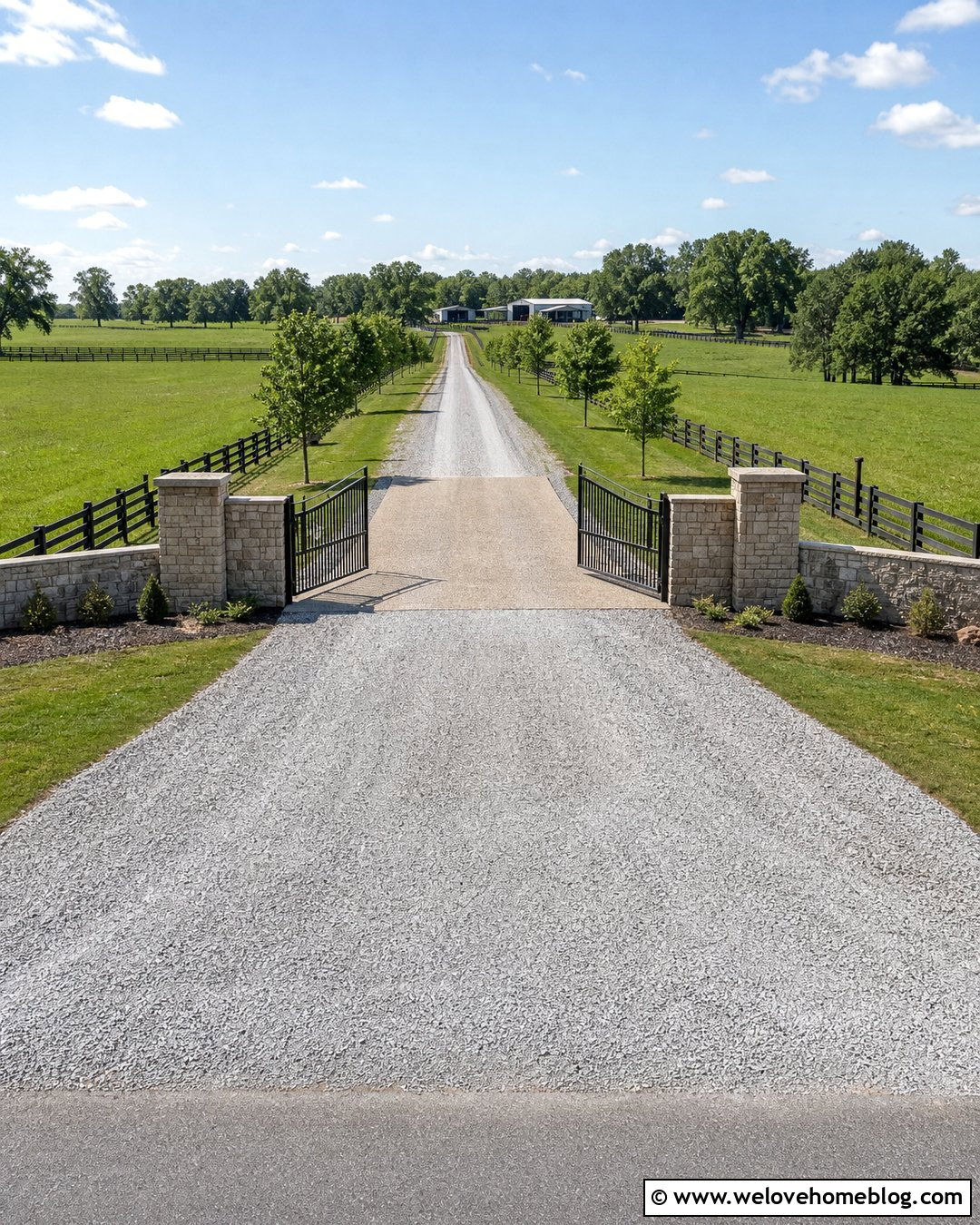 Wide Farm Driveway For Trailers - 20 Farm Entrances Driveways Ideas