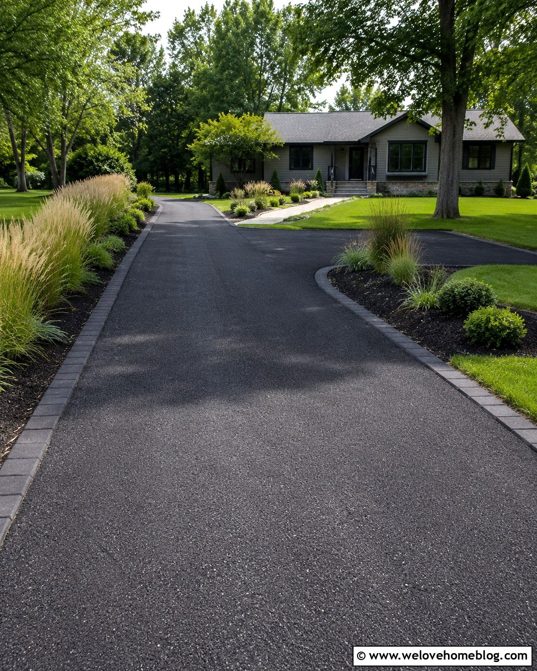 Wide Millings Driveway With Parking Pad - 20 Millings Driveway Ideas