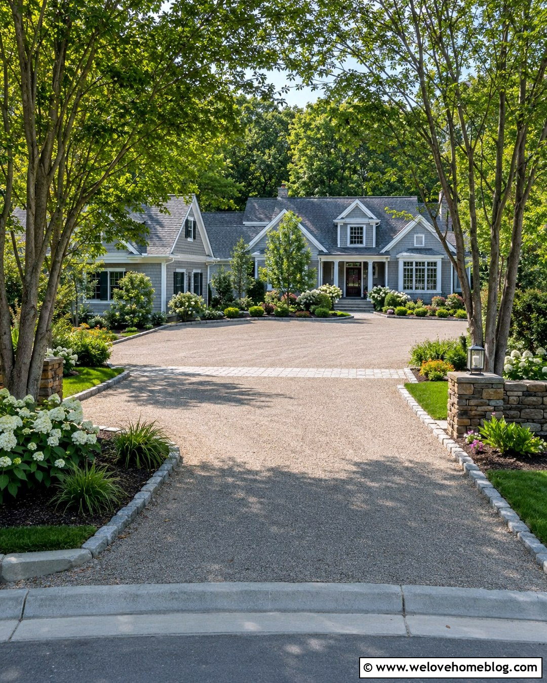 Wide Road Base Driveway With Parking Court - 20 Road Base Driveway Ideas