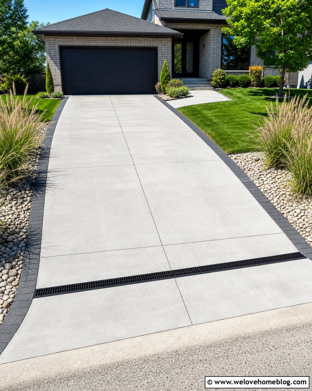 Widened Driveway With Drainage Channel - 40 widen driveway ideas