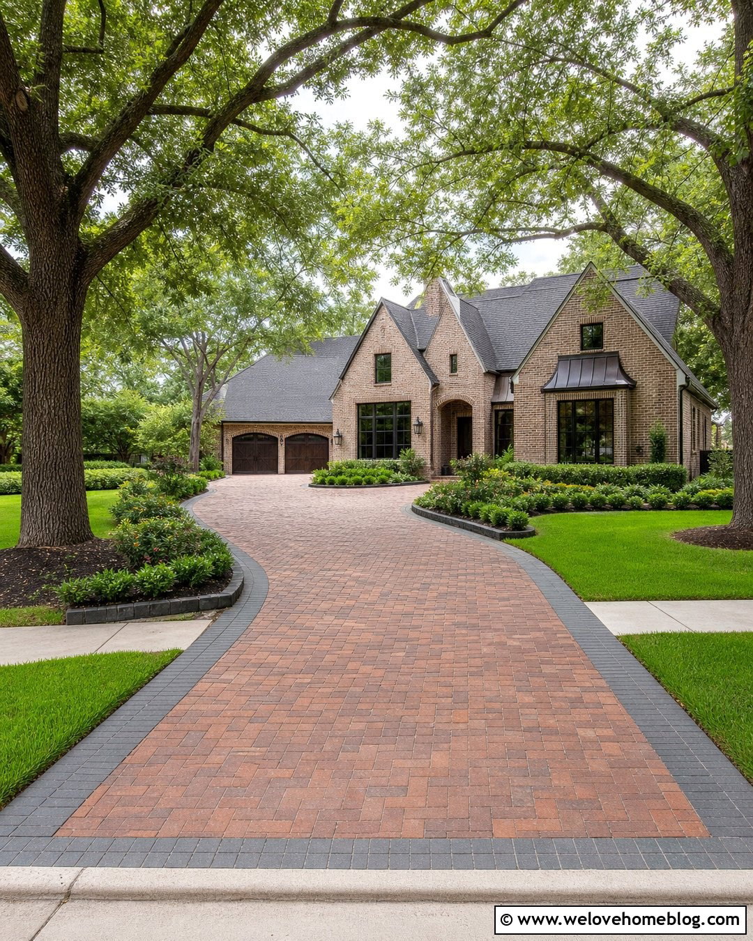 Willow Oak Tree Lined Suburban Driveway - 25 trees lining driveway ideas