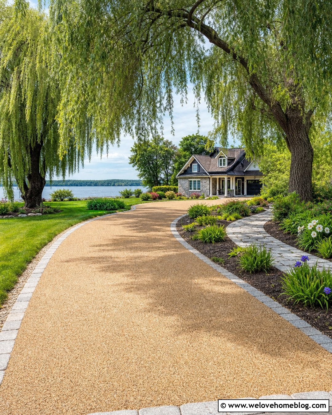 Willow Tree Canopy Resin Bound Driveway - 20 Tree Canopy Driveway Ideas