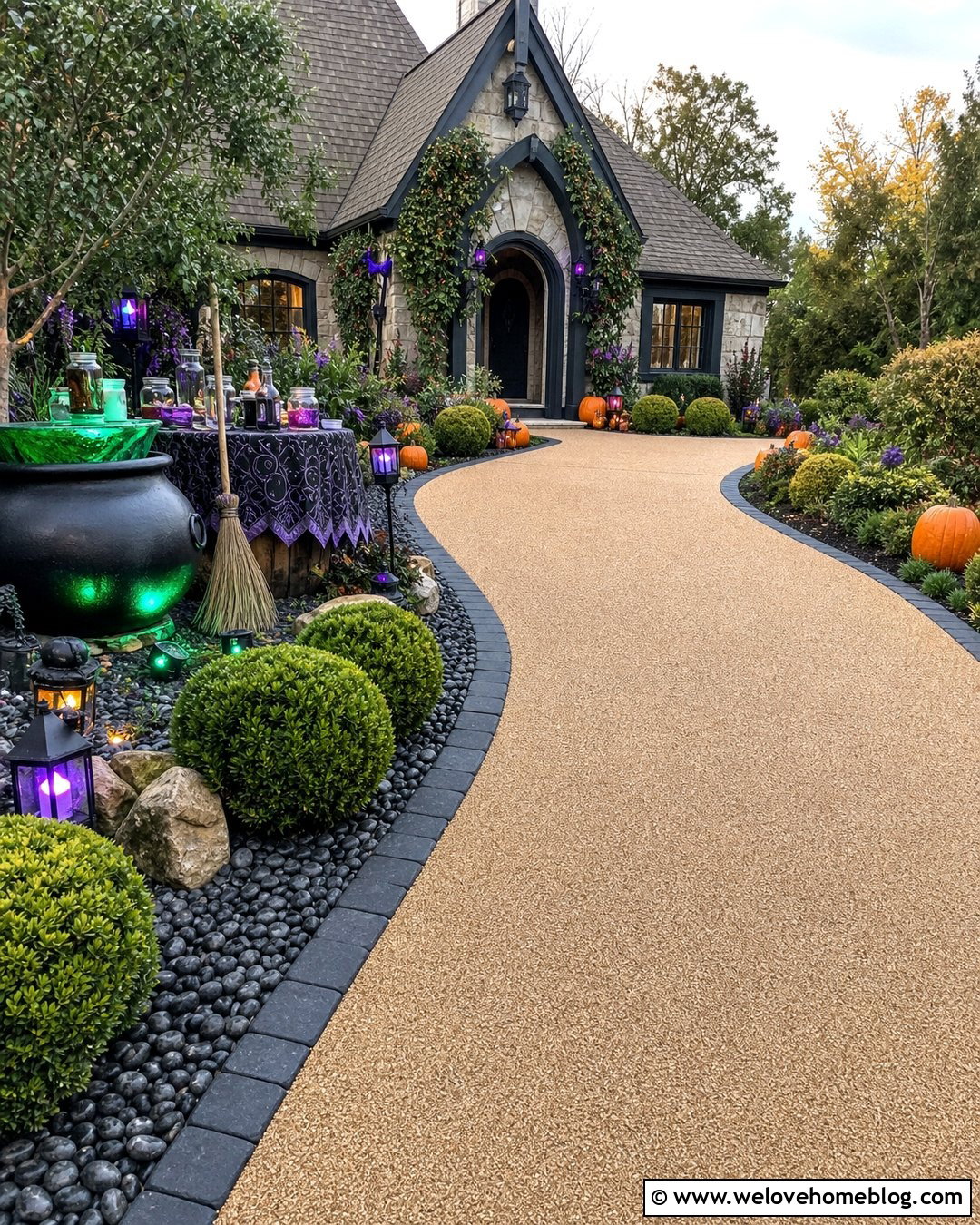 Witch Cauldron Trick Or Treat Driveway - 25 Trick Or Treat Driveway Ideas