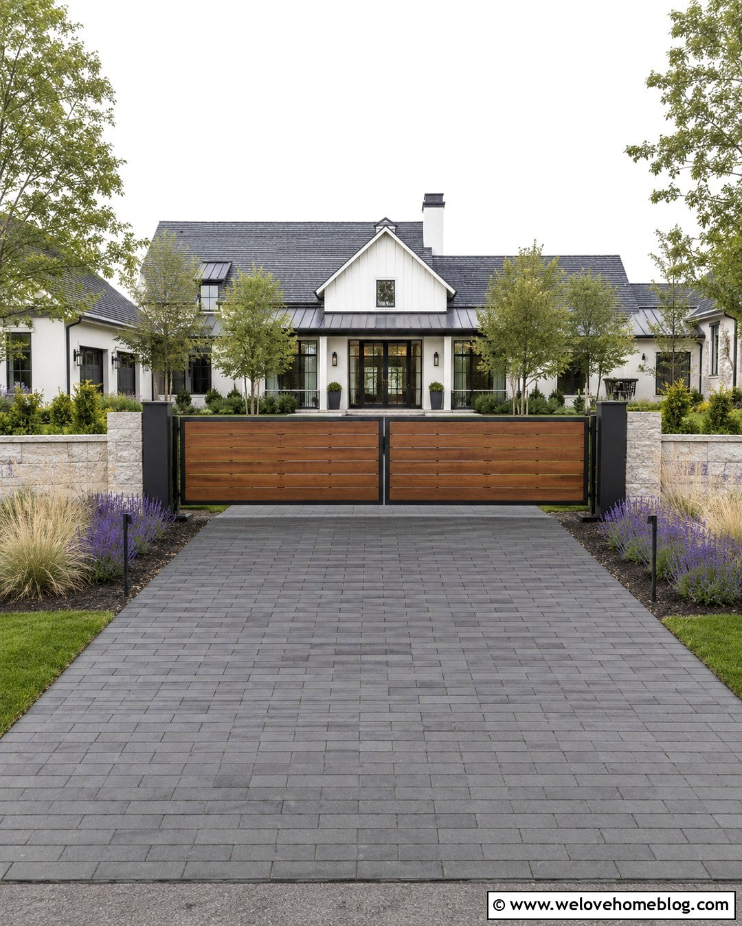Wood And Steel Bifold Driveway Gate - 20 Bifold Driveway Gate Ideas