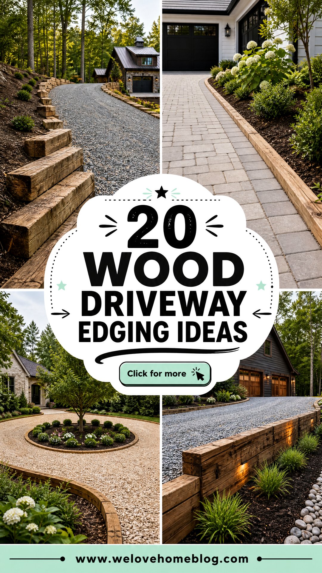 20 Wood Driveway Edging Ideas for Crisp Natural Borders - 20 Wood Driveway Edging Ideas for Crisp, Natural Borders