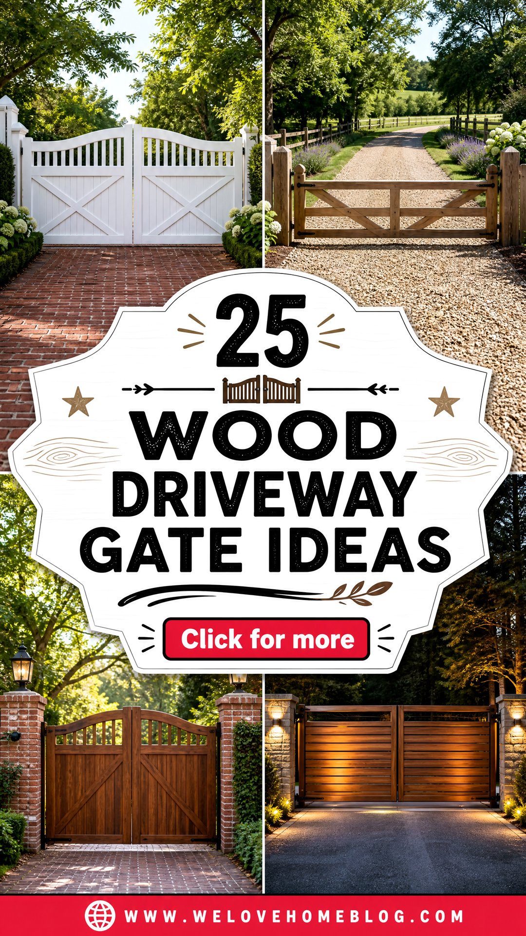 25 Wood Driveway Gate Ideas for a Warm Secure Welcome - 25 Wood Driveway Gate Ideas for a Warm, Secure Welcome