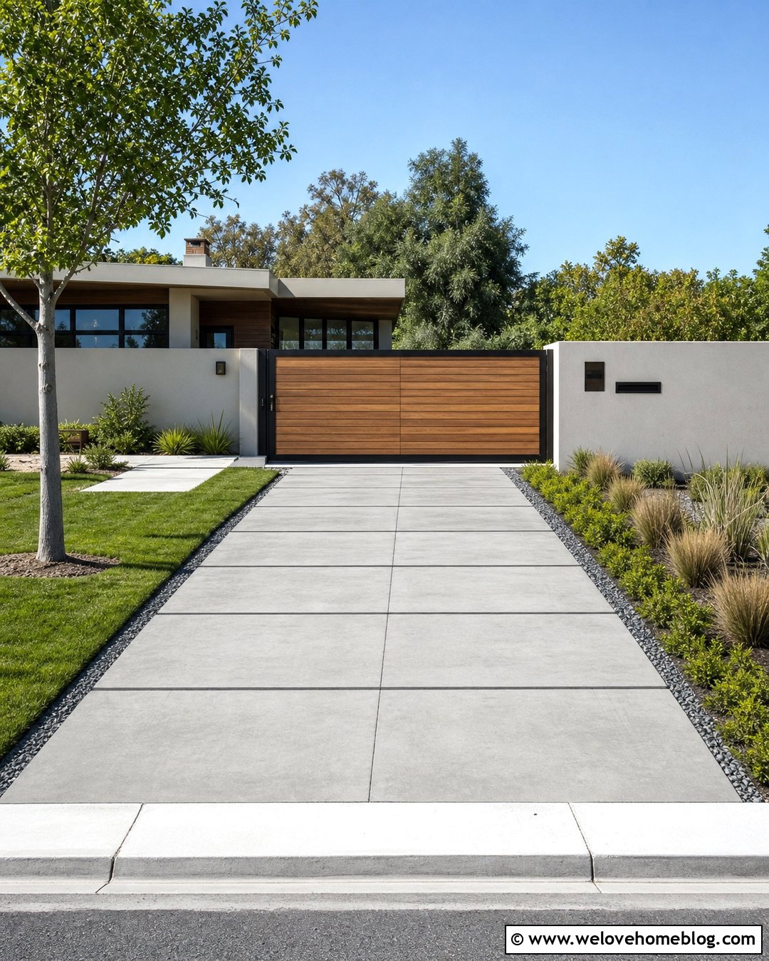 Wood Driveway Gate With Address Sign - 35 Wood Gates Driveway Ideas
