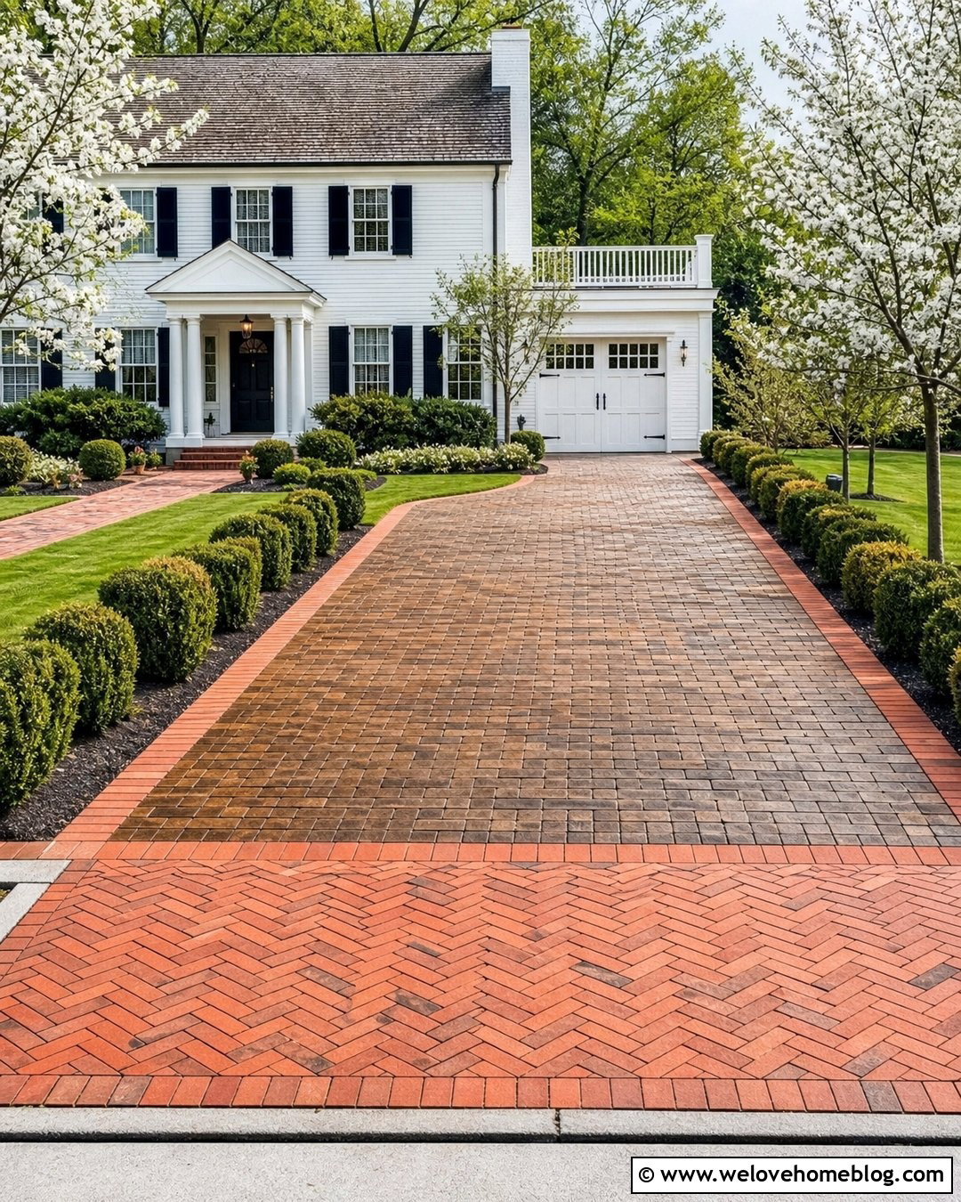 Wood Driveway With Brick Apron - 25 Wood Driveway Ideas