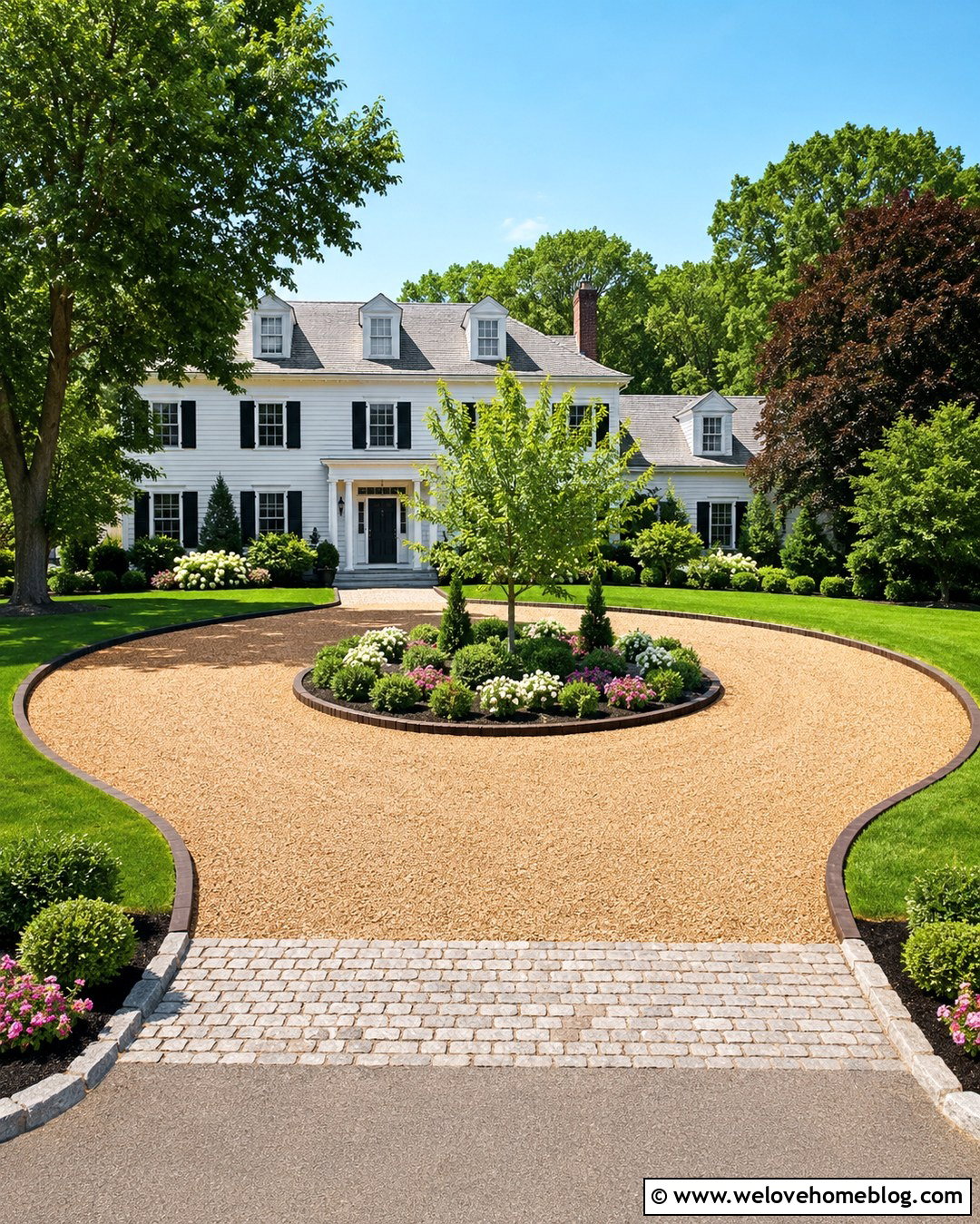 Wood Edging For A Circular Gravel Driveway - 20 Wood Driveway Edging Ideas
