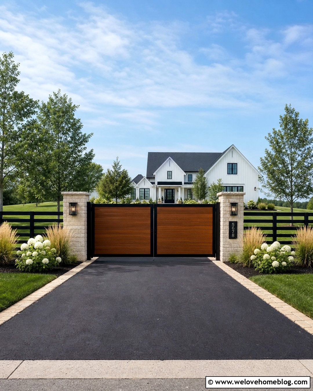 Wood Look Aluminum Driveway Gate - 30 aluminum driveway gates ideas