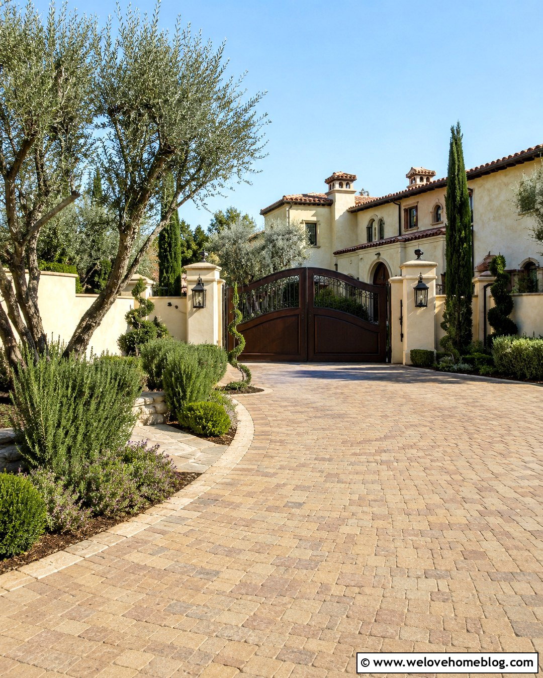 Wooden Driveway Gate With Iron Grille - 20 Wooden Driveway Gates Ideas