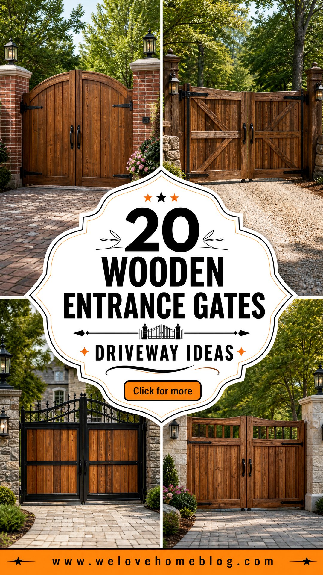 20 Wooden Entrance Gates Driveway Ideas With Timeless Charm - 20 Wooden Entrance Gates Driveway Ideas With Timeless Charm