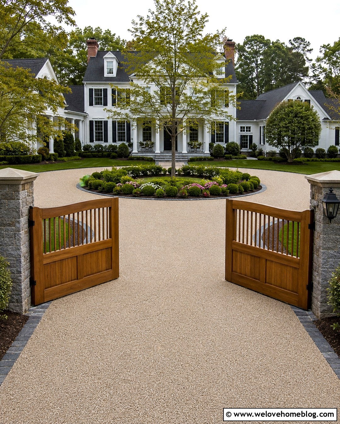 Wooden Gate For A Circular Driveway - 20 Wooden Gate Designs Driveways Ideas