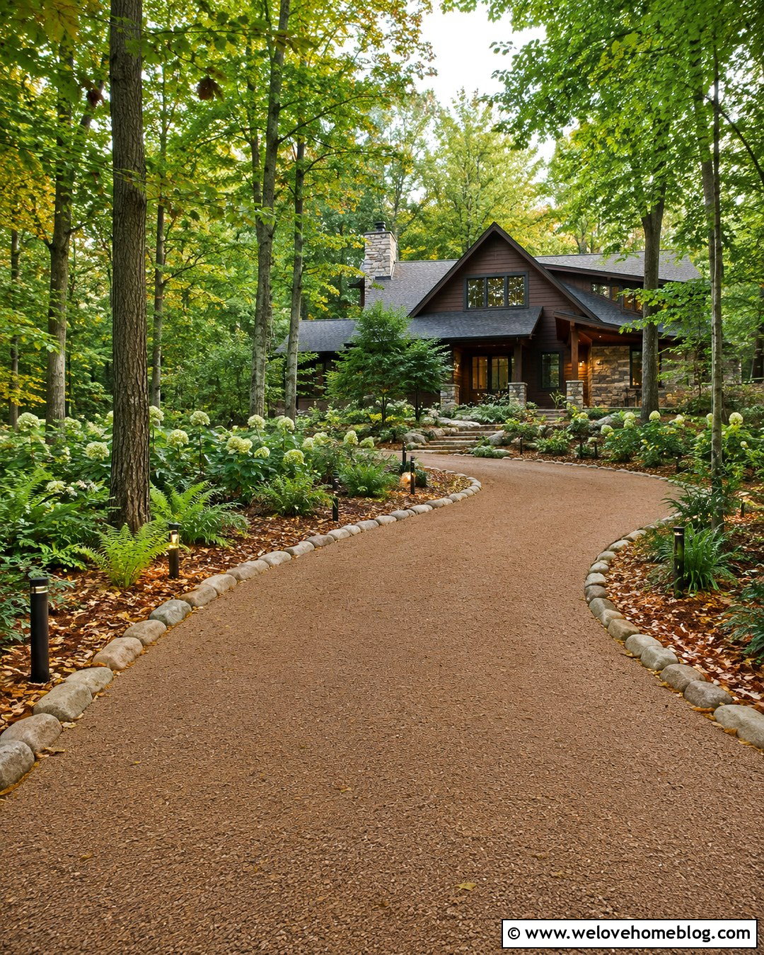 Woodland Autumn Leafy Driveway - 20 Autumn Leafy Driveway Ideas
