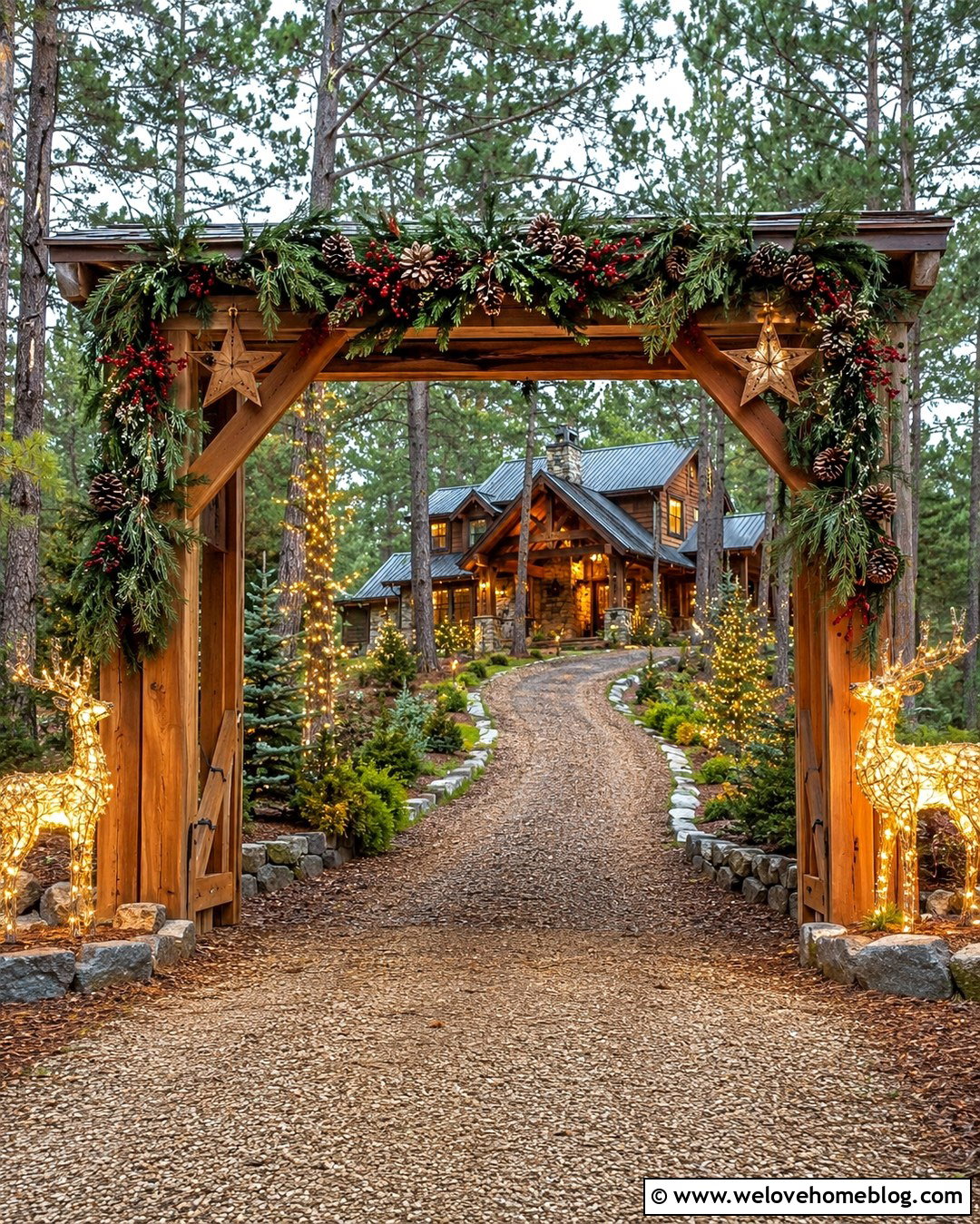 Woodland Christmas Driveway Gate - 20 Driveway Gate Christmas Decorations Ideas
