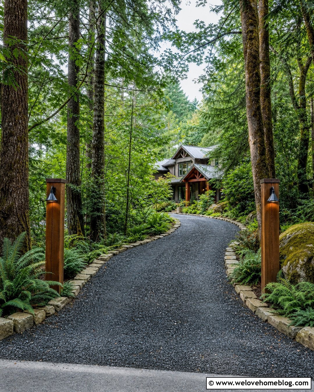 Woodland Driveway Entrance