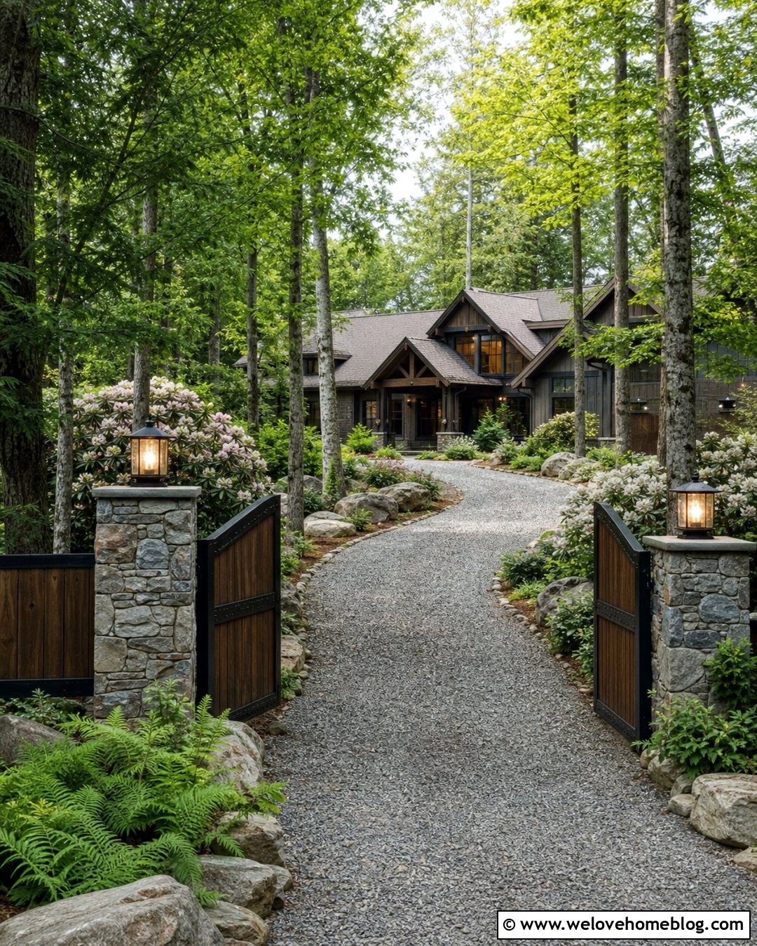 Woodland Driveway Gate - 35 entrance gates driveway ideas