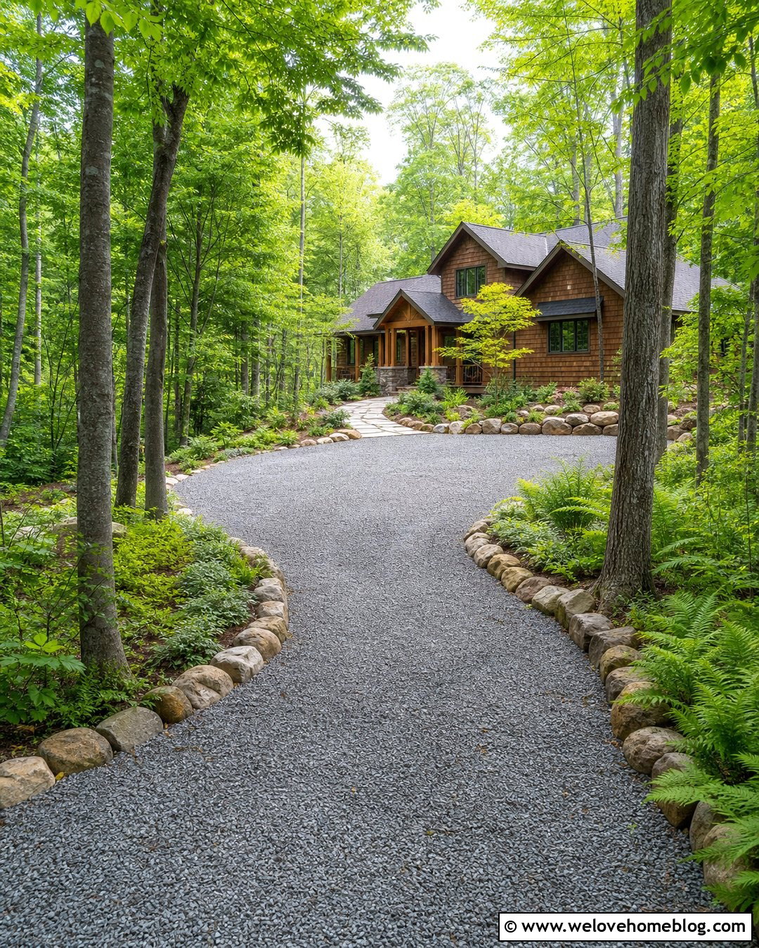 Woodland Driveway With Crushed Stone - 35 home driveway ideas