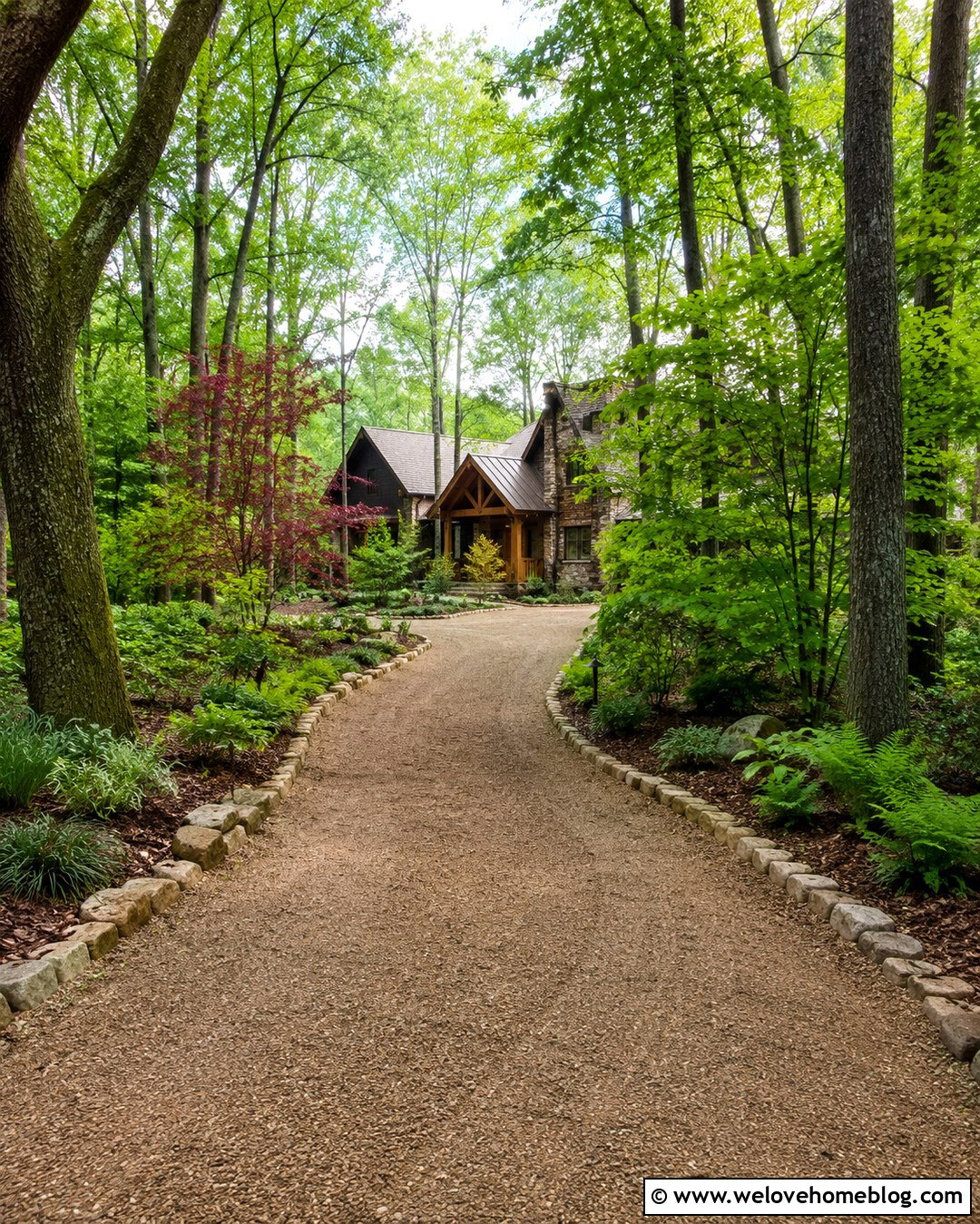 Woodland Driveway With Natural Autumn Planting - 20 autumn driveway landscaping ideas