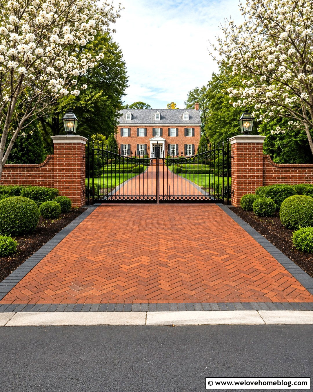 Wrought Iron Driveway Gate With Brick Pillars - 20 front entrance gates driveways ideas