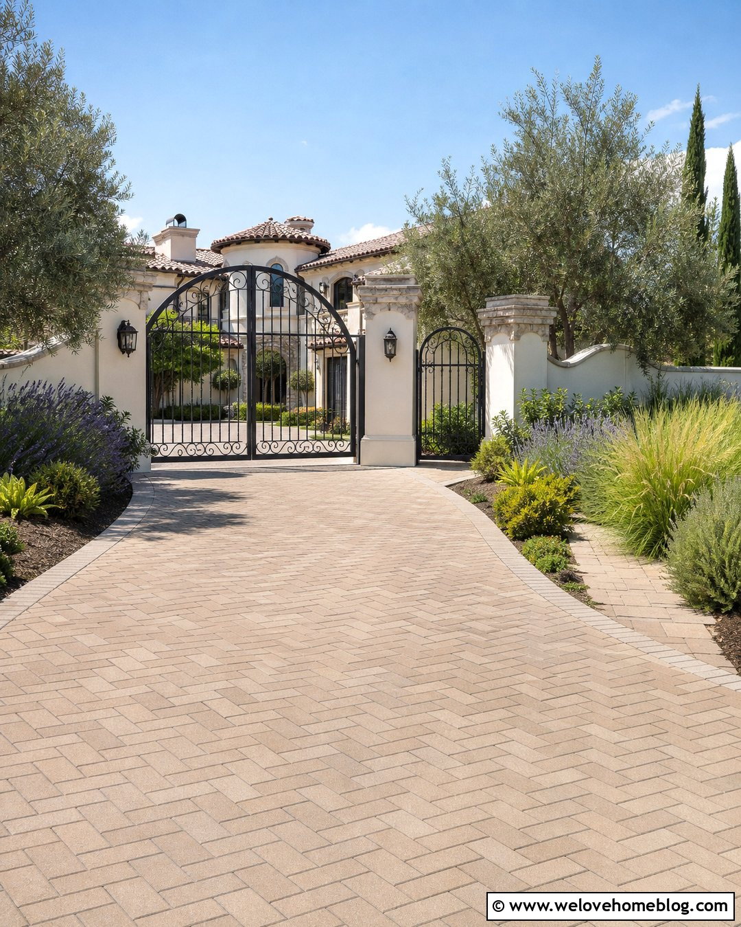 Wrought Iron Gate Driveway Entrance - 25 Private Driveway Entrance Ideas