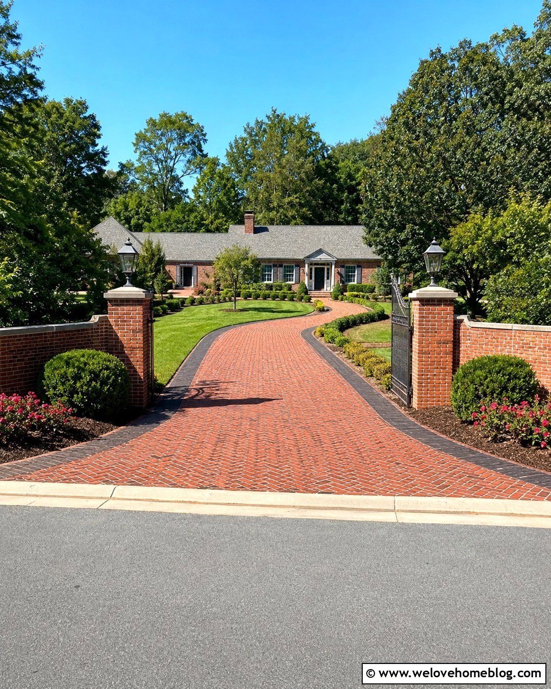 Wrought Iron Ranch Gate With Brick Columns - 20 ranch style gates driveway entrance ideas