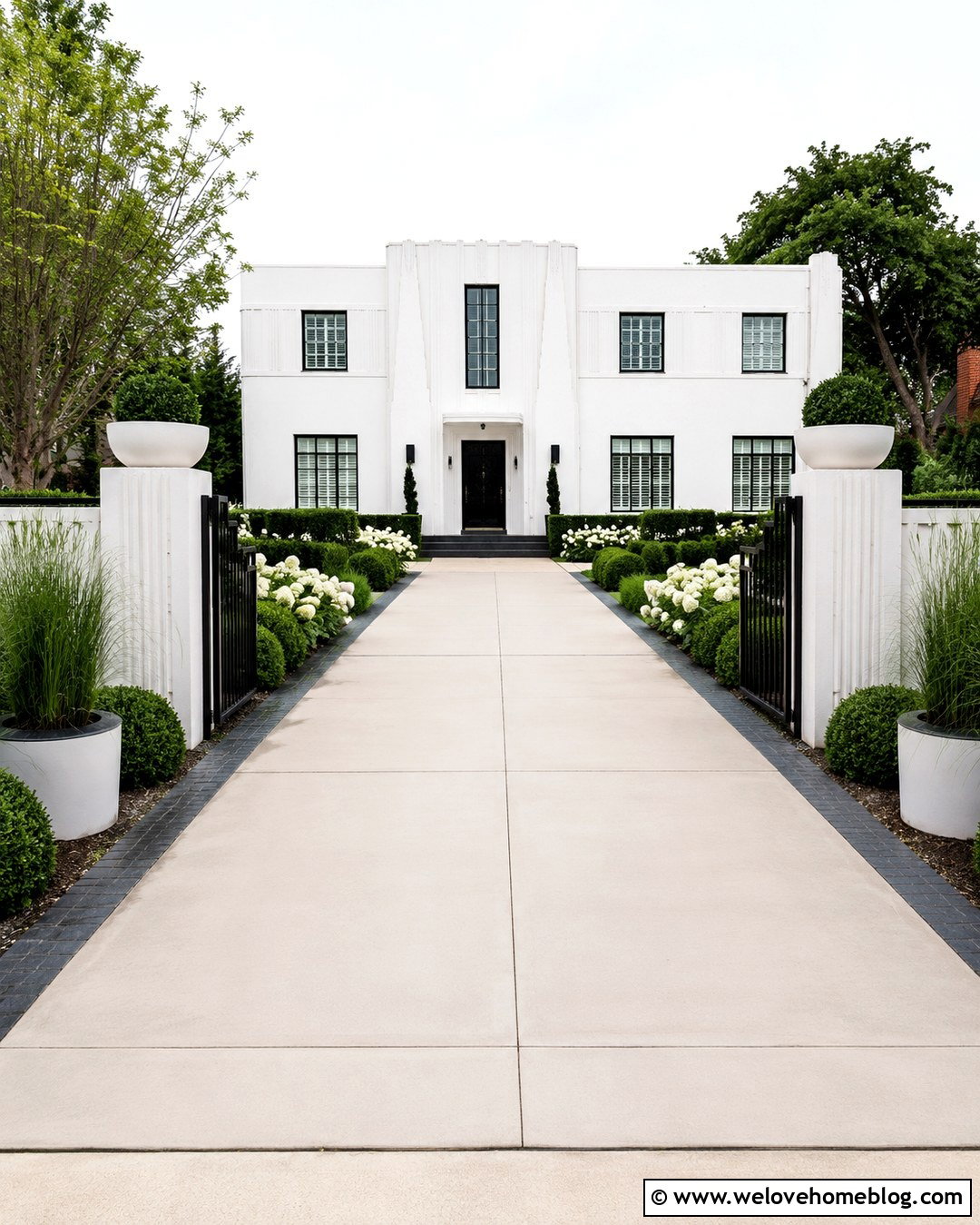 s Art Deco Concrete Driveway - 20 1930s driveway ideas