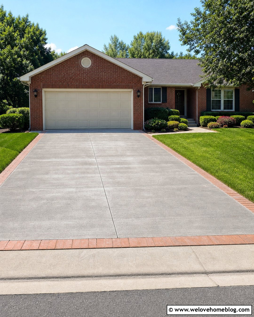 x Foot Brushed Concrete Car Driveway - 20 2 car driveway dimensions ideas