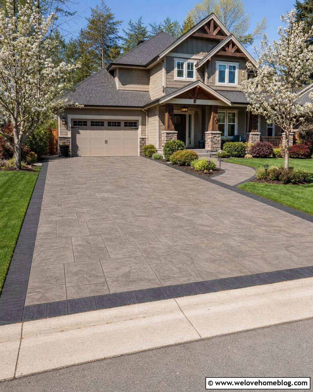 x Foot Stamped Concrete Car Driveway - 20 2 car driveway dimensions ideas